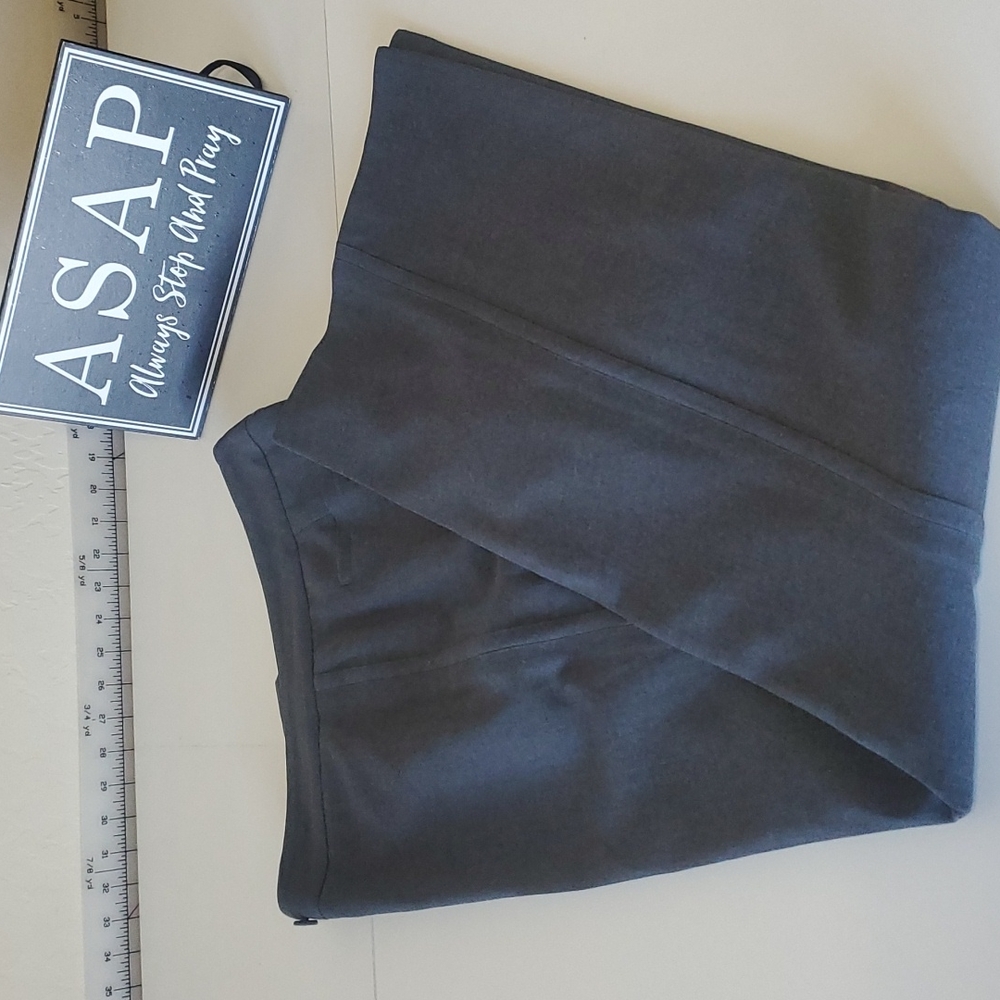 Women's grey slacks.